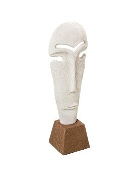 Figura Decorativa Alexandra House Living Blanco Aluminio Rostro 13 x 10 x 39 cm