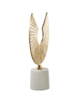 Figura Decorativa Alexandra House Living Blanco Dorado Aluminio Abstracto 30 x 10 x 38 cm