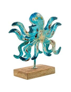 Figura Decorativa Alexandra House Living Azul Ferro Polvo 28 x 10 x 28 cm