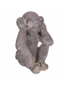 Figura Decorativa Alexandra House Living Cinzento Magnésio Macaco 26 x 40 x 35 cm