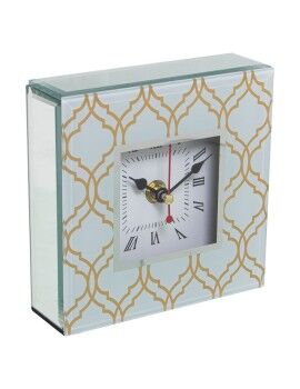 Reloj de Mesa Alexandra House Living Dorado Cristal 14 x 14 x 4 cm