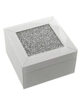 Caja-Joyero Alexandra House Living Blanco Cristal 14 x 8 x 14 cm