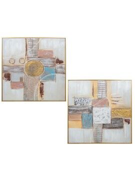 Conjunto de 2 quadros Alexandra House Living Multicolor 82 x 82 x 4 cm