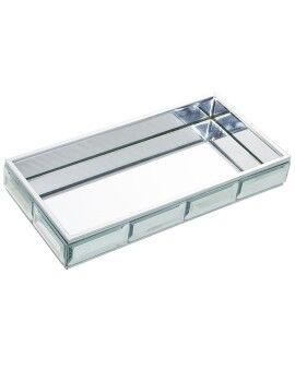 Centro de Mesa Alexandra House Living Gris Cristal Espejo 20 x 3 x 10 cm