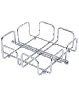 Servilletero de mesa Alexandra House Living Plateado Metal 21 x 7 x 21 cm