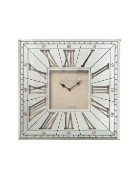 Reloj de Pared Alexandra House Living Gris Plateado Cristal 49 x 49 x 4 cm