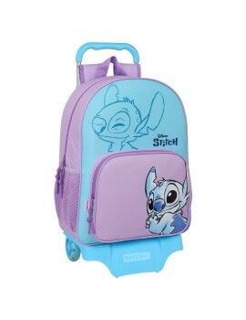 Mochila Escolar con Ruedas Stitch Sweet Azul Lila 33 x 42 x 14 cm