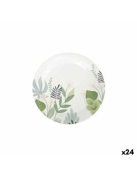 Set de Platos Algon Desechables Cartón Floral 12 Piezas 18 cm (24 Unidades)