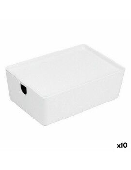 Caixa de Organização Empilhável Confortime Com tampa 26 x 17,5 x 8,5 cm (10 Unidades)