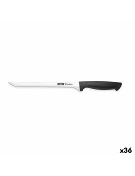 Cuchillo Jamonero Quttin Black Negro Plateado 22 cm (36 Unidades)