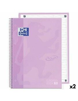 Caderno Oxford EUROPEANBOOK 1 Lavanda Pastel A4+ 80 Folhas 5 Peças (2 Unidades)