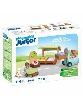 Playset Playmobil Junior 71691 - Organic fruit and vegetable stall 17 Piezas