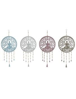 Decoração Suspensa Home ESPRIT Azul Branco Cinzento Cor de Rosa Ferro Árvore Buda Oriental 33 x 1...