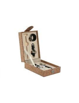 Set de Accesorios para Vino Home ESPRIT Natural Corcho 10,5 x 15 x 6 cm