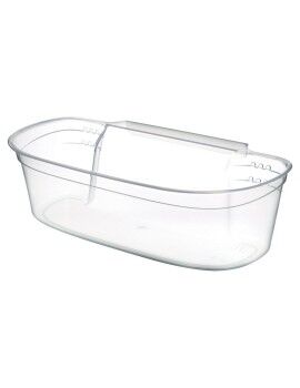 Cubo para la Basura Gondol_G-550 Transparente Blanco Plástico