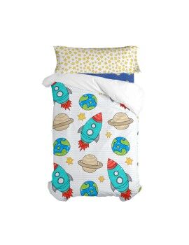 Juego de funda nórdica HappyFriday Mr Fox Space rocket Multicolor Cama de 105 2 Piezas