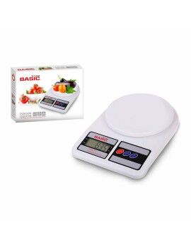 Báscula de Cocina Basic Home Digital LCD 7 kg Blanco (23 x 16 x 3,6 cm)