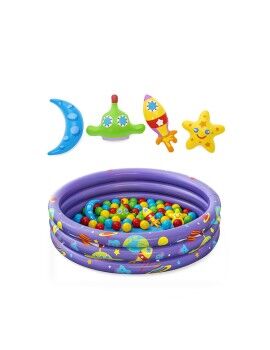 Bestway Piscina Insuflável Infantil 3 Argolas com Bolas 102x25 cm +2 Anos Interior e Jardim 52466