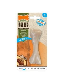 Mordedor para cão Nylabone Beef Bone Cachorros Tamanho S Termoplástico Carne de bovino