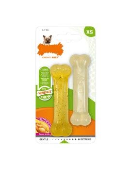 Mordedor de perro Nylabone Moderate Chew Twin Termoplástico Pollo XS (2 pcs)