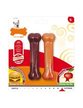 Mordedor para cão Nylabone Extreme Chew Twin Maçã Queijo Hambúrguer Tamanho S Nylon (2 pcs)