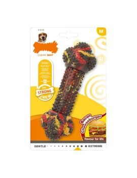 Mordedor para cão Nylabone Strong Chew Bacon Queijo Hambúrguer Borracha Tamanho M