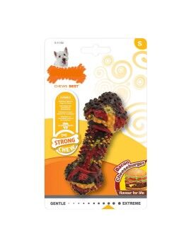 Mordedor para cão Nylabone Strong Chew Bacon Queijo Hambúrguer Borracha Tamanho S