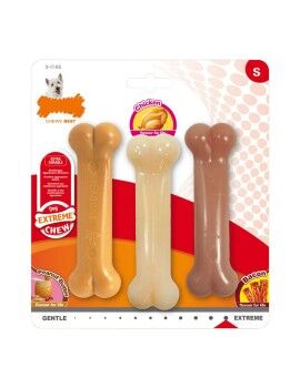 Mordedor de perro Nylabone Extreme Chew Value Pack Bacon Manteca de cacahuete Talla S Pollo Nylon...