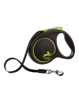 Trela para Cães Flexi BLACK DESIGN 5 m Tamanho M Verde