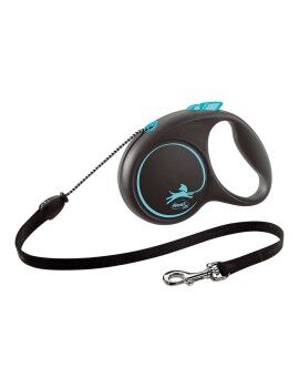 Trela para Cães Flexi BLACK DESIGN 5 m Azul Tamanho M