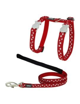 Arnés para Gato Red Dingo Style Rojo Estrella Blanco Correa