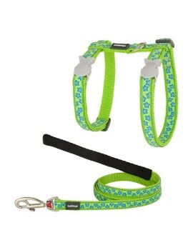 Arnês para gato Red Dingo Style Turquesa Estrela Correia