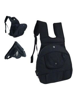 Mochila para Mascotas Gloria Kangaroo Negro Expandible 30 x 20 x 34 cm