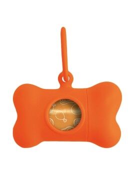 Dispensador de Bolsas para Mascotas United Pets Bon Ton Neon Perro Naranja (8 x 4,2 x 5 cm)