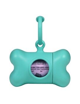 Dispensador de Bolsas para Mascotas United Pets Bon Ton Nano Classic Perro Aguamarina Plástico...