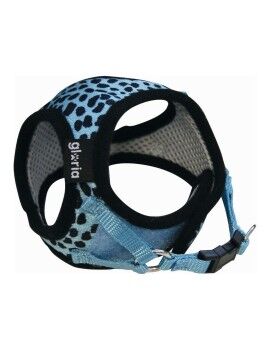 Arnês para Cães Gloria Leopardo M 27-35 cm Azul