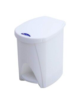 Cubo de Basura con Pedal Plastiken Blanco PVC