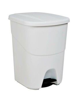 Cubo de basura Denox 40 L Blanco Plástico