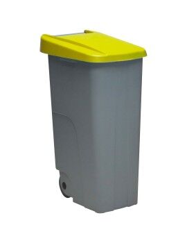 Cubo de Basura para Reciclaje Denox Amarillo 110 L