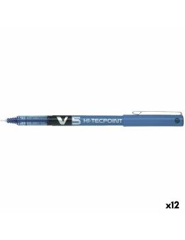 Esferográfica de tinta líquida Pilot V-5 Azul 0,3 mm (12 Unidades)