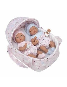 Boneco Bebé Arias Elegance Twins 28 cm Cesto