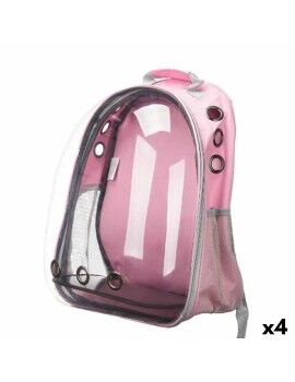 Mochila para Mascotas Rosa Transparente 43 x 26 x 33 cm