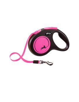 Trela para Cães Flexi Flexi 5 m Cor de Rosa M