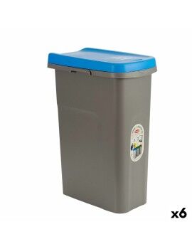 Papeleira Stefanplast Azul Cinzento Plástico 25 L (6 Unidades)