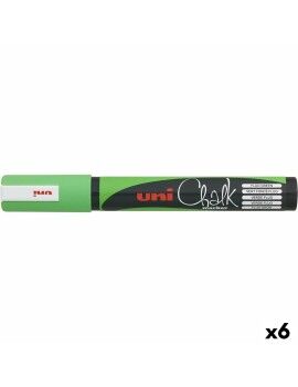 Marcadores de giz líquido Uni-Ball PWE-5M Verde (6 Peças)