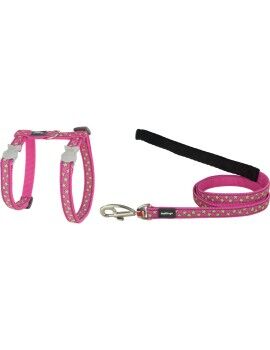 Arnês para Cães Red Dingo On Hot 21-35 cm Cor de Rosa