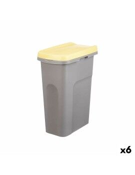 Papelera Stefanplast Amarillo Gris Plástico 25 L (6 Unidades)