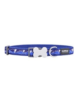 Coleira para Cães Red Dingo STYLE LIGHTNING Azul Marinho 41-63 cm