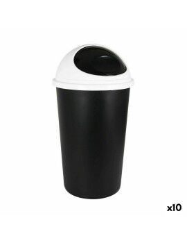 Cubo para la Basura Tontarelli Big hoop Blanco Negro 45 L (10 Unidades)