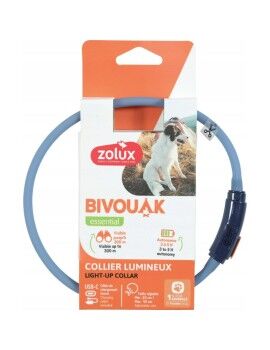 Coleira para Cães Zolux BIVOUAK LED Azul 40 cm 20 cm